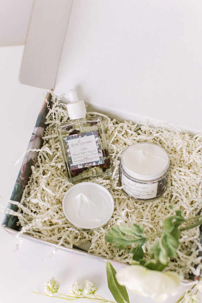 Pamper Me - Yuzu Blossoms + Indonesian Patchouli Gift Set - Whipped Body Crème & Botanical Body Oil