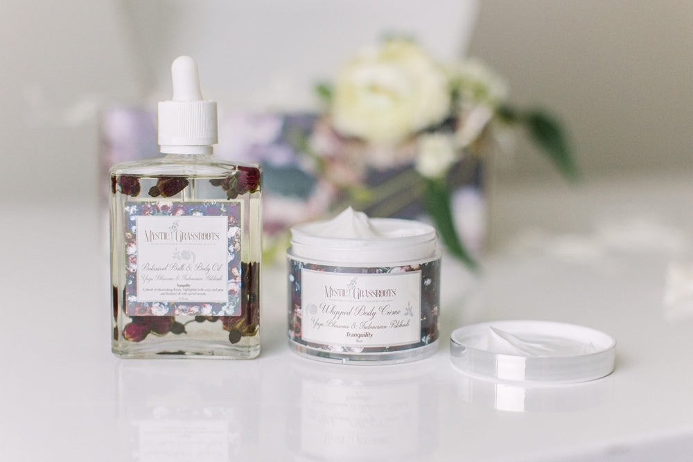 Pamper Me - Yuzu Blossoms + Indonesian Patchouli Gift Set - Whipped Body Crème & Botanical Body Oil